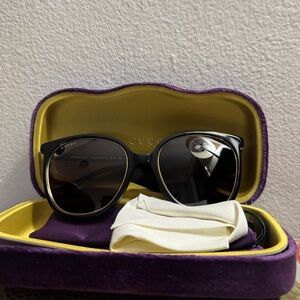 Gucci 56mm Oval Sunglasses
